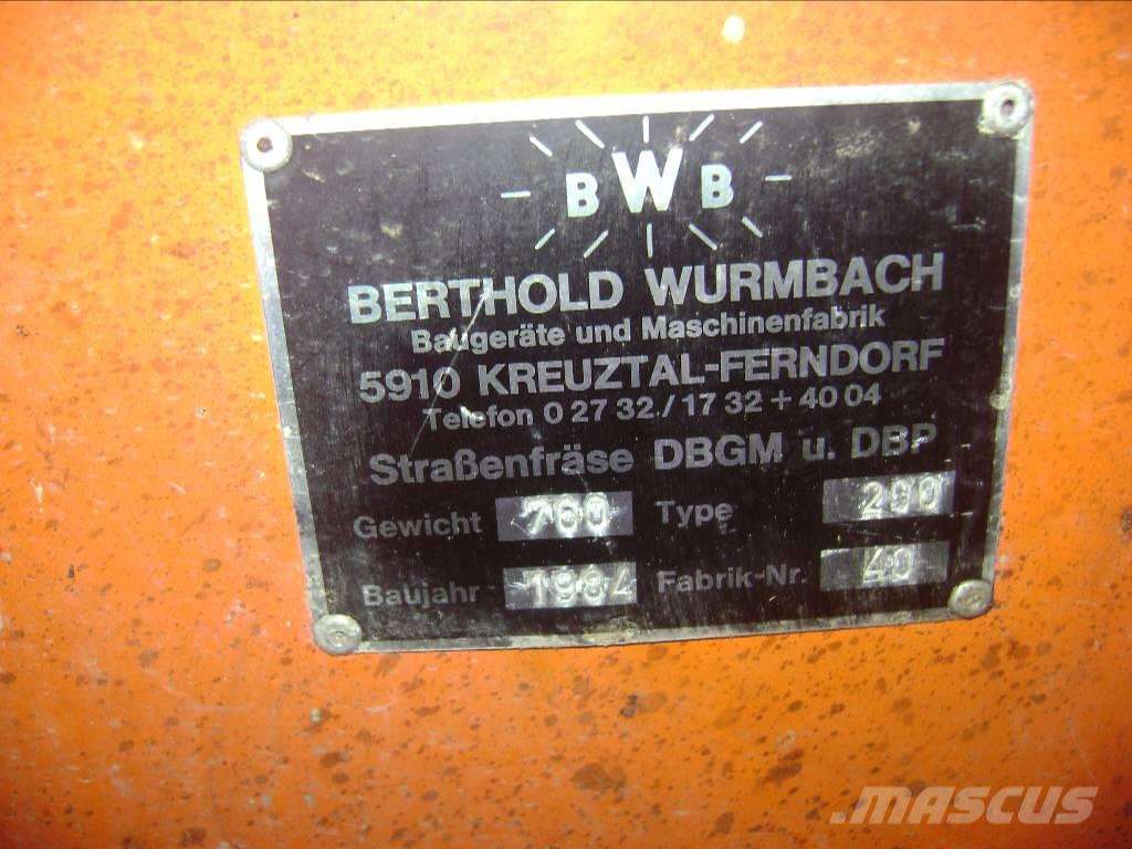 ASFALTFRAESMASCHINE BWB ASFALTFRAESMASCHINE BWB